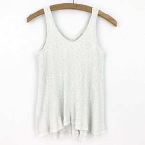 Maronie Beige Tan Ribbed V Neck Basic Tank Top